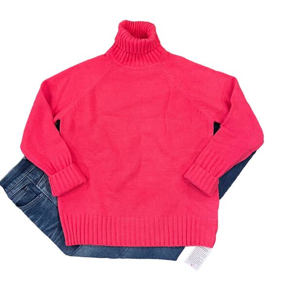 NWT Fuchsia Pink Turtleneck Sweater - SIZE MEDIUM - Picture 1 of 6